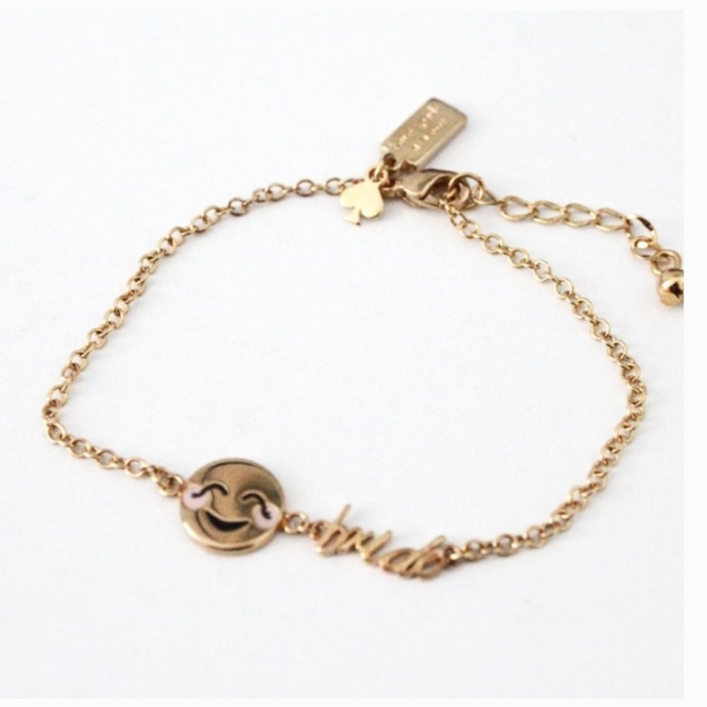 kate spade Happy Face Bride Emoji bracelet nwot